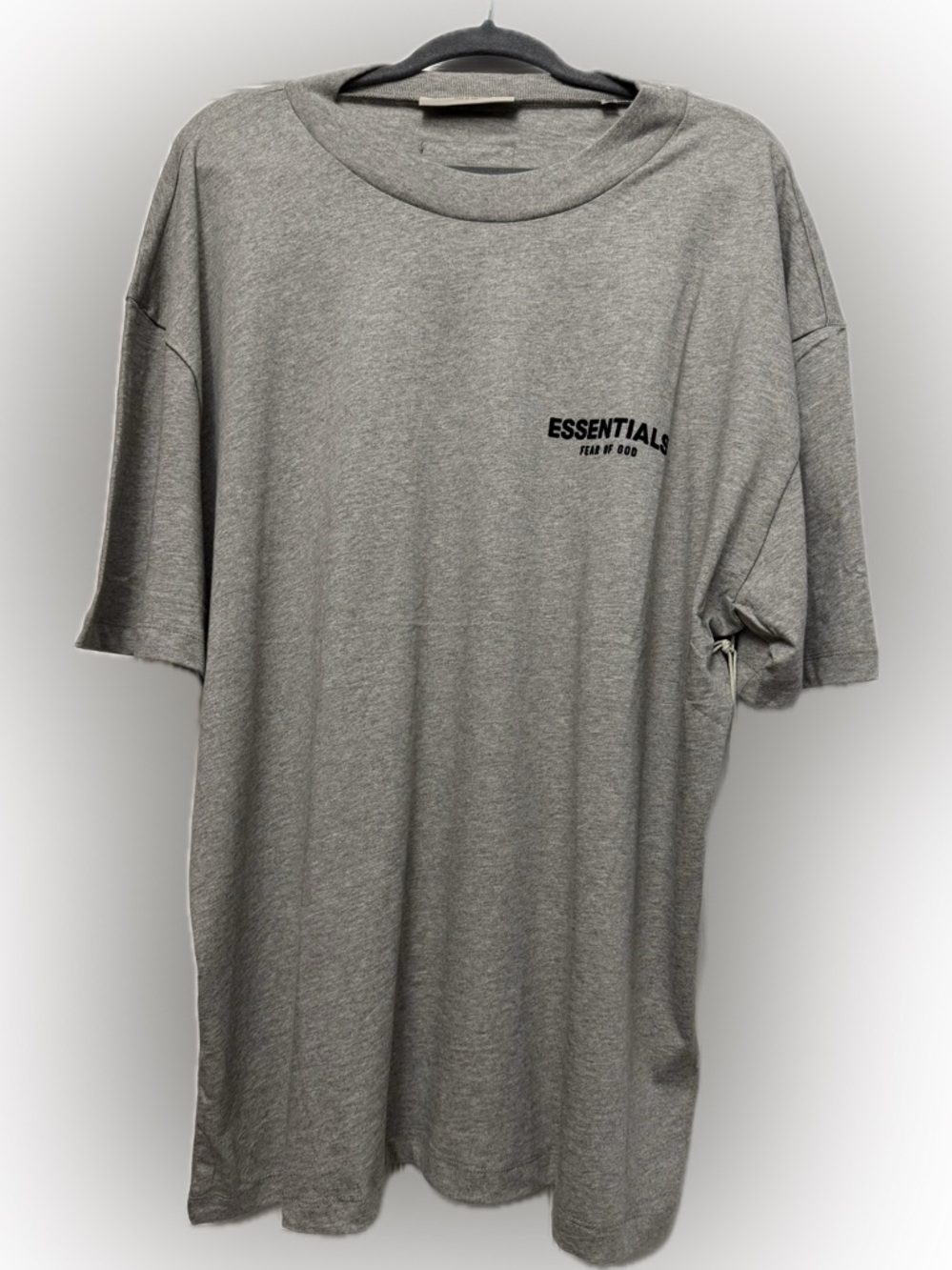 Fear of God Essentials Gray Oversized Logo Tee  - Mens XL - NWT